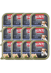 RINTI Feinest Poultry Pure&Deer 12x150 g Mokra karma dla psów Drób i jeleń