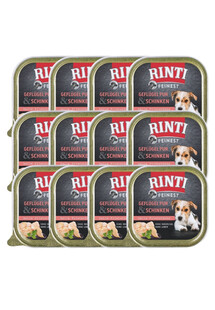 RINTI Feinest Poultry Pure&Ham 12x150 g Karma mokra dla klota Drób i szynka