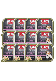 RINTI Feinest Poultry Pure&Duck 12x150 g Mokra karma dla psów dorosłych Drób i kaczka