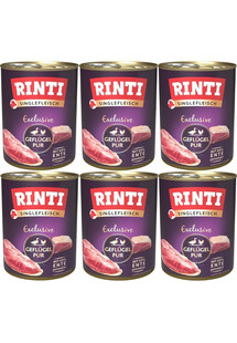 RINTI Singlefleisch Exclusive Poultry Pure 6x800 g monobiałkowa mokra karma dla psów Drób