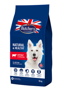 Butcher's Natural&Healthy Dog Dry z Wołowiną 15 kg - sucha karma dla psów z Wołowiną 15kg