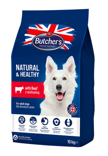 Butcher's Natural&Healthy Dog Dry z Wołowiną 10 kg - sucha karma dla psów z wołowiną 10kg