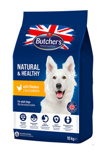 Butcher's Natural&Healthy Dog Dry z Kurczakiem 10 kg - sucha karma dla psów z kurczakiem 10kg