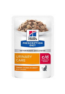 HILL'S Prescription Diet Feline c/d Urinary Stress Chicken 12x85 w saszetkach Kurczak