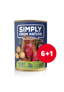 SIMPLY FROM NATURE Mokra karma dla psa Kozina z ziemniakami 6 x 400 g + 1 GRATIS