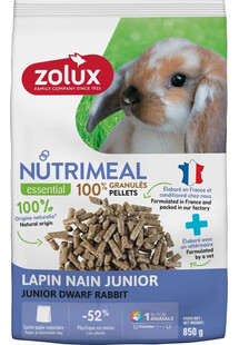 ZOLUX NUTRIMEAL 4 Rabbit Dwarf Junior 850 g karma granulat dla królika miniaturki junior