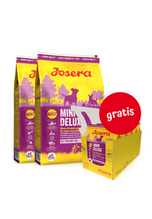 JOSERA Mini Deluxe 2 x 10 kg dla psów dorosłych ras miniaturowych + 5 x 900g GRATIS