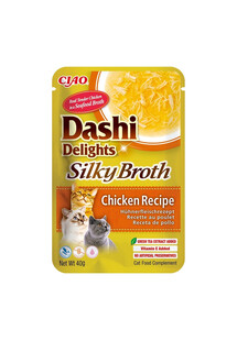 INABA Cat Dashi Delights Silky Broth Uzupełniająca karma dla kotów z kurczakiem 40g