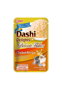 INABA Cat Dashi Delights Delicate Flakes Uzupełniająca karma dla kotów z kurczakiem 40g