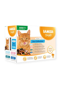 IAMS Cat Delights Adult All Breeds Sea In Gravy 12 X 85 g mokra karma w saszetkach dla kotów