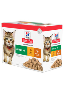 Science Plan Feline Kitten Multipack Chicken & Turkey 85 g x12 Szt.