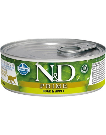 Cat prime boar & apple 80 g