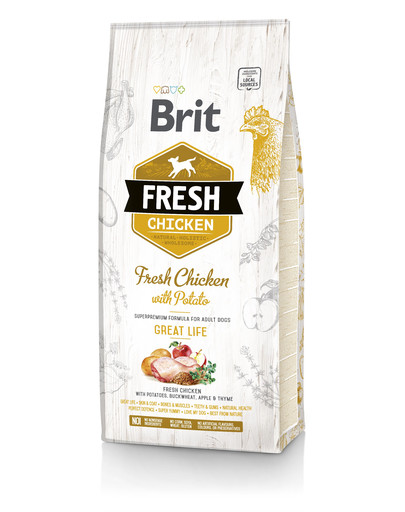 BRIT Fresh chicken with potato adult great life 2,5 kg karma dla psa