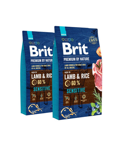 BRIT Premium By Nature Sensitive Lamb 16 kg zestaw  (2 x 8 kg)