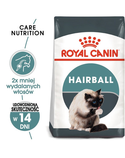 ROYAL CANIN Hairball Care 10 kg + mokra karma Intense BEAUTY w sosie 85 g x 12