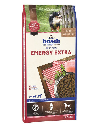 BOSCH Energy Extra - sucha karma dla psów aktywnych 30 kg (2 x 15 kg)