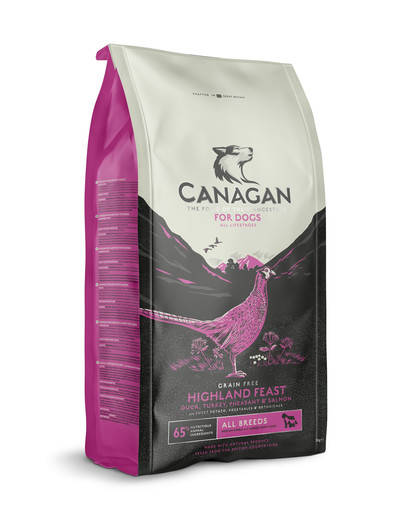 CANAGAN Dog Highland Feast sucha karma dla psów 24 kg (2 x 12 kg) bażant