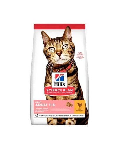 HILL'S Science Plan Feline Adult Light Chicken 20 kg dla kotów kastrowanych/sterylizowanych kurczak 2 x 10 kg