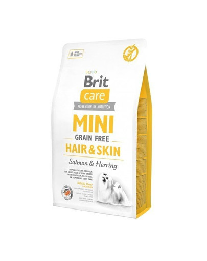 BRIT Care Mini Grain Free hair & skin 14 kg (2 x 7 kg) - hypoalergiczna bezzbożowa karma dla dorosłych psów ras miniaturowych z długą sierścią