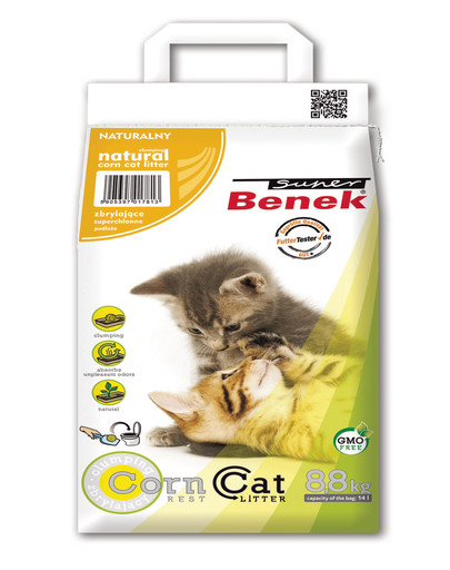 Certech Super Benek Corn Cat Natural 14 l - żwirek kukurydziany dla kotów 14l