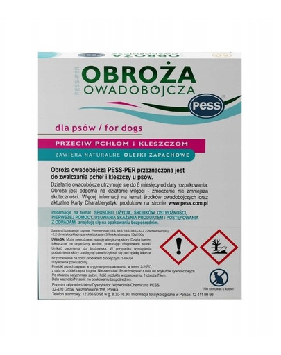 Pess-Per Obroża owadobójcza dla psów zapachowa 60 cm