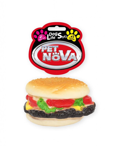 DOG LIFE STYLE Hamburger zabawka dla psa 9cm