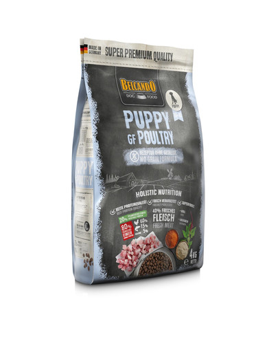 BELCANDO Finest Grain Free Puppy Poultry, 4 kg - bezzbożowa sucha karma dla szczeniąt,