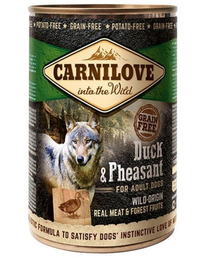 CARNILOVE Wild Meat Duck & Pheasant kaczka i bażant  puszka 400 g