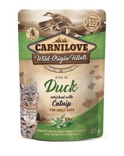 Cat duck&catnip 24 x 85 g kaczka i kocimiętka saszetka dla kotów