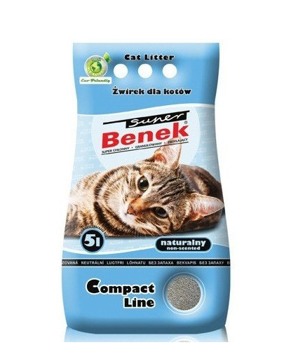 Certech Super Benek Compact Line Natural 2x 5 l - drobny żwirek dla kotów 10L