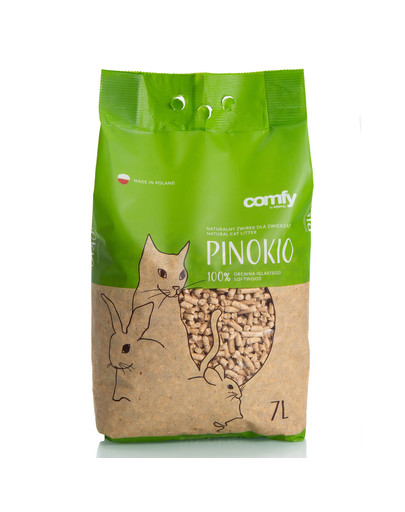 COMFY Pinokio Żwirek drewniany pellet niezbrylający 21 l (3x7 l)