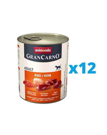 ANIMONDA Grancarno 12x400 g bezzbożowa puszka dla psa