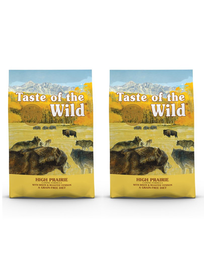 TASTE OF THE WILD High Prairie 24,4 (2 x 12,2 kg) - sucha bezzbożowa karma dla psów