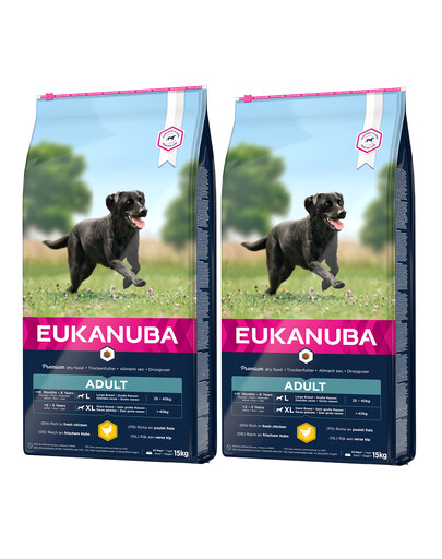 Eukanuba Adult Large Breed Chicken 30 kg (2 x 15kg) - sucha karma dla psa