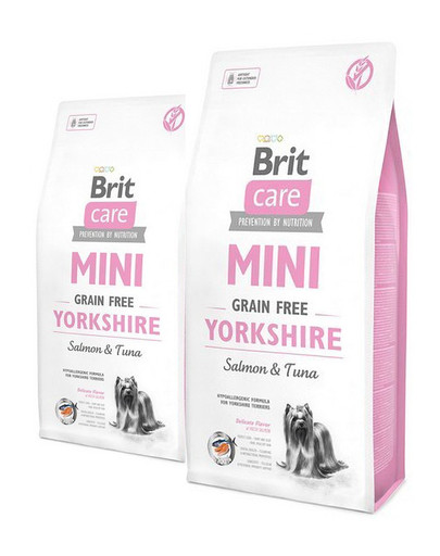 BRIT Care Grain Free Mini Yorkshire 14 kg (2 x 7 kg) hypoalergiczna bezzbożowa karma dla psów rasy Yorkshire Terrier