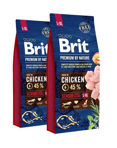 BRIT Premium By Nature Senior Large Extra Large L+XL 30 kg zestaw (2 x 15 kg)