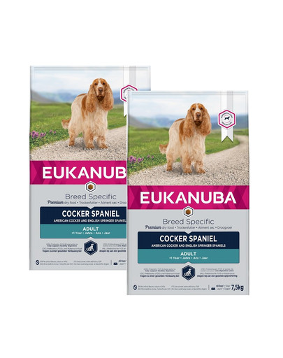 EUKANUBA Adult Breeds Specific Cocker Spaniel Chicken 15 kg (2 x 7.5 kg)