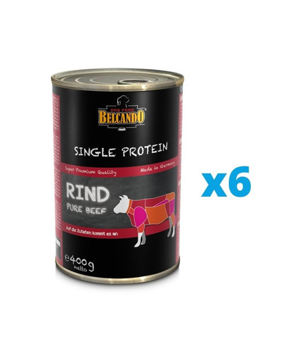 BELCANDO Single Protein Wołowina 6x400 g mokra karma dla psa