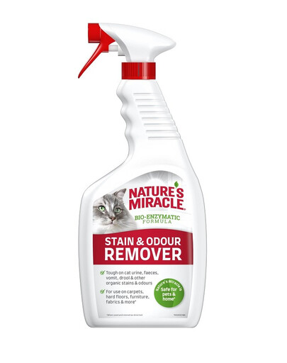 NATURE'S MIRACLE Stain&Odour Remover Cat melon 946 ml  środek do łatwego usuwania codziennych zabrudzeń po kotach