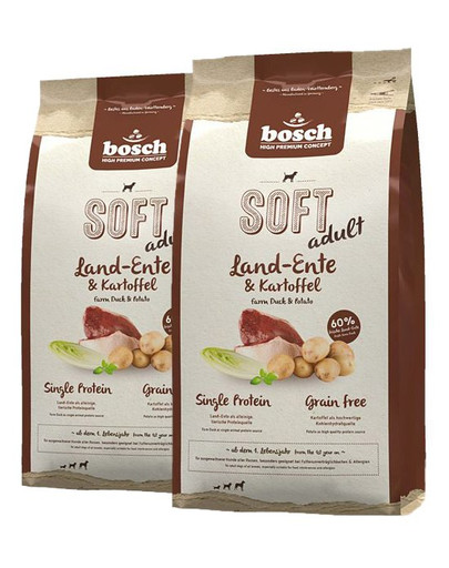 Bosch PetFood Bosch Soft Kaczka I Ziemniaki Sucha Z Wrażliwym Żołądkiem 25 kg (2 x 12,5 kg)