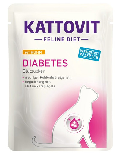 KATTOVIT Feline Diet Diabetes Chicken kurczak 85 g Dietetycznan karma dla kotów z cukrzycą