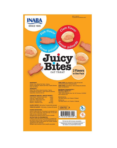 Juicy Bites wilgotne przysmaki ryby i małże dla kota 33,9 g (3x11,3 g)