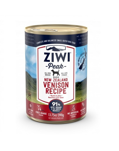 ZIWIPEAK Dog Venison 390 g karma mokra dla psa Dziczyzna