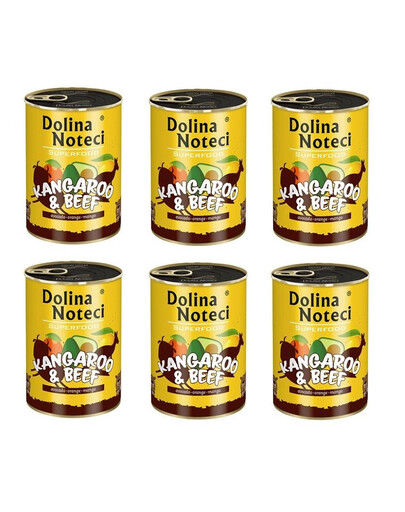 DOLINA NOTECI Premium SuperFood smak  kangur i wołowina 800 g x 6 szt.