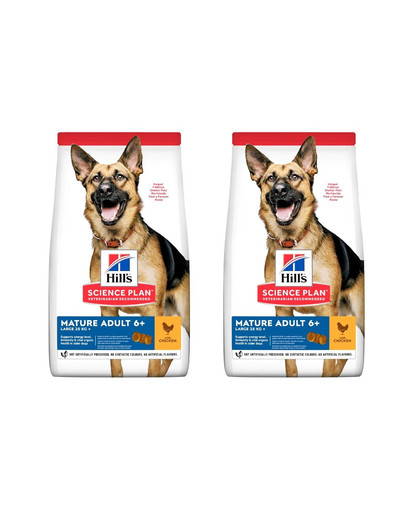 HILL'S Science Plan Canine Mature Adult 6+ Large breed Chicken, 36kg - sucha karma dla starszych psów ras dużych 36 kg (2x18 kg)