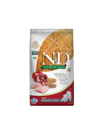 N&D ANCESTRAL GRAIN DOG dla szczeniąt z kurczakiem i owsem 2,5 kg