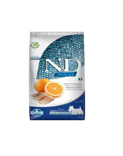 N&D OCEAN DOG HERRING & ORANGE ADULT MINI 7 kg