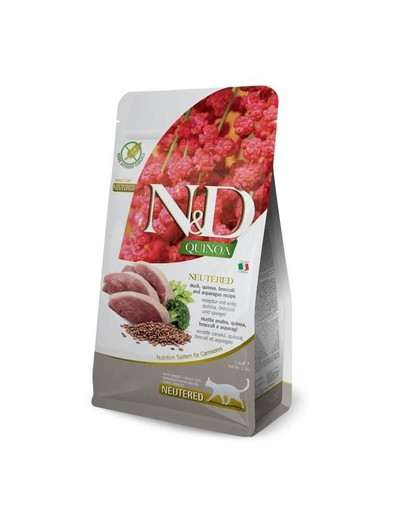 N&D Quinoa Cat Duck, Brocolli & Asparagus Neutered Adult 5 kg