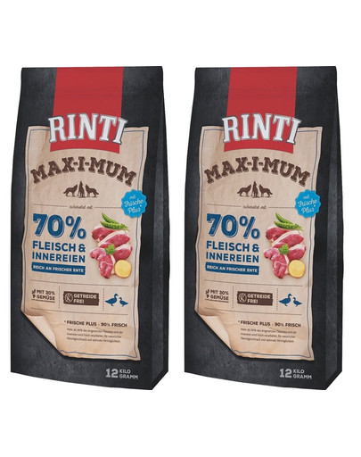 RINTI MAX-I-MUM Duck z kaczką 2 x 12 kg