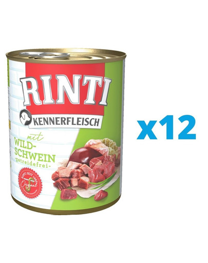 RINTI Kennerfleisch Wild boar Dzik 12 x 400 g